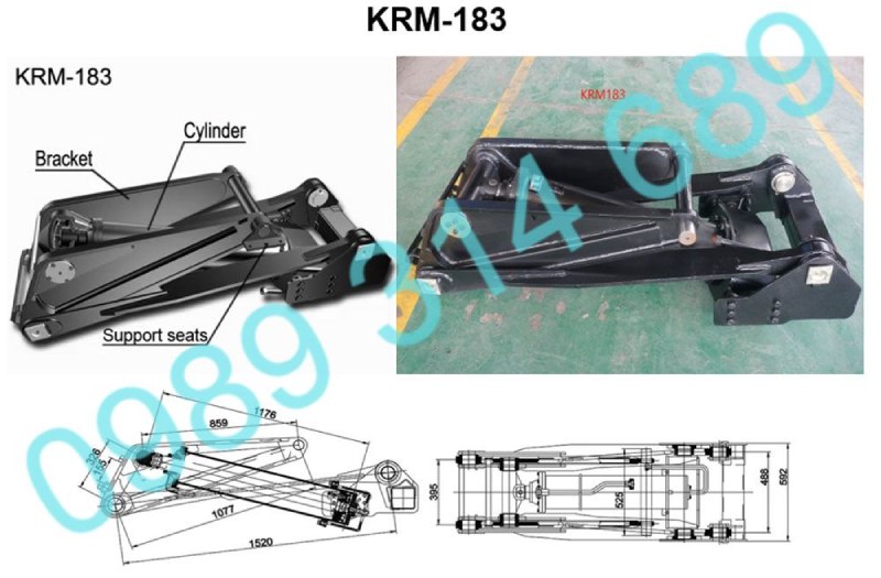Bộ càng nâng thủy lực cho xe ben KRM-183 Bộ càng nâng thủy lực cho xe ben KRM-183